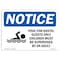 Signmission OSHA Notice, 5" Height, DANGER Pool For Hotel Guests Only Children Sign, 7" X 5", Landscape OS-NS-D-57-L-10912 - alternate 1